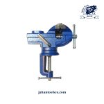 گیره بغل میزی 50mm YOULI آبی با پایه چرخان و سندان در ابزار جهان شیراز