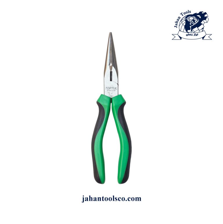 دم باریک 8 اینچ تاپتول مدل DFBB2208 با دسته سبز و مشکی و فک باریک